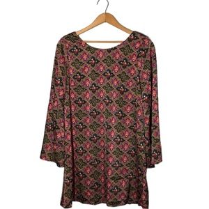 MODCLOTH | NEW Victorian Holiday Groove Geometric Print Shift Dress size Medium